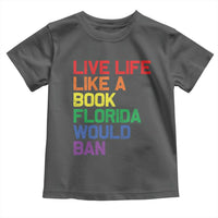 Retro Live Like Book In Florida LGBTQ Subtle Pride Toddler T Shirt Rainbow LGBTQIA Pride - Wonder Print Shop