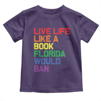 Retro Live Like Book In Florida LGBTQ Subtle Pride Toddler T Shirt Rainbow LGBTQIA Pride - Wonder Print Shop