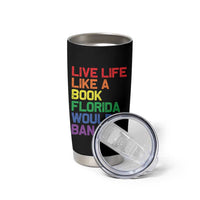 Retro Live Like Book In Florida LGBTQ Subtle Pride Tumbler Cup Rainbow LGBTQIA Pride - Wonder Print Shop