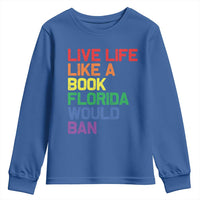 Retro Live Like Book In Florida LGBTQ Subtle Pride Youth Sweatshirt Rainbow LGBTQIA Pride - Wonder Print Shop