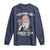 Funny 4th Of July Long Sleeve Shirt Sippin On Liber Tea Liberty Ben Franklin 1776 USA Flag - Wonder Print Shop