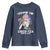 Funny 4th Of July Youth Sweatshirt Sippin On Liber Tea Liberty Ben Franklin 1776 USA Flag - Wonder Print Shop