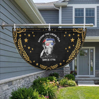 Funny 4th Of July Patriotic Fan Flag Sippin On Liber Tea Liberty Abe Lincoln 1776 USA Flag