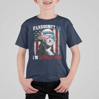 Funny 4th Of July T Shirt For Kid George Washington Handsome No Georgeous - Wonder Print Shop