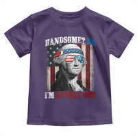 Funny 4th Of July Toddler T Shirt George Washington Handsome No Georgeous - Wonder Print Shop