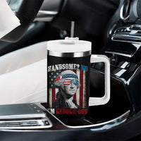 Funny 4th Of July Tumbler With Handle George Washington Handsome No Georgeous - Wonder Print Shop