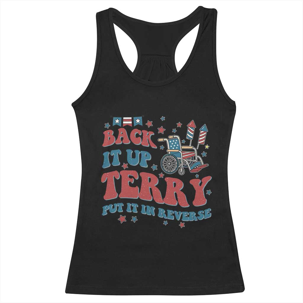 Funny 4th of July Back It Up Terry Put It In Reverse Racerback Tank Top - Wonder Print Shop