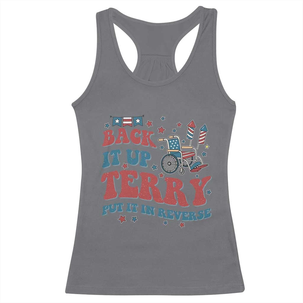 Funny 4th of July Back It Up Terry Put It In Reverse Racerback Tank Top - Wonder Print Shop