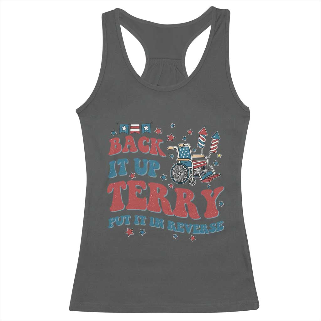 Funny 4th of July Back It Up Terry Put It In Reverse Racerback Tank Top - Wonder Print Shop