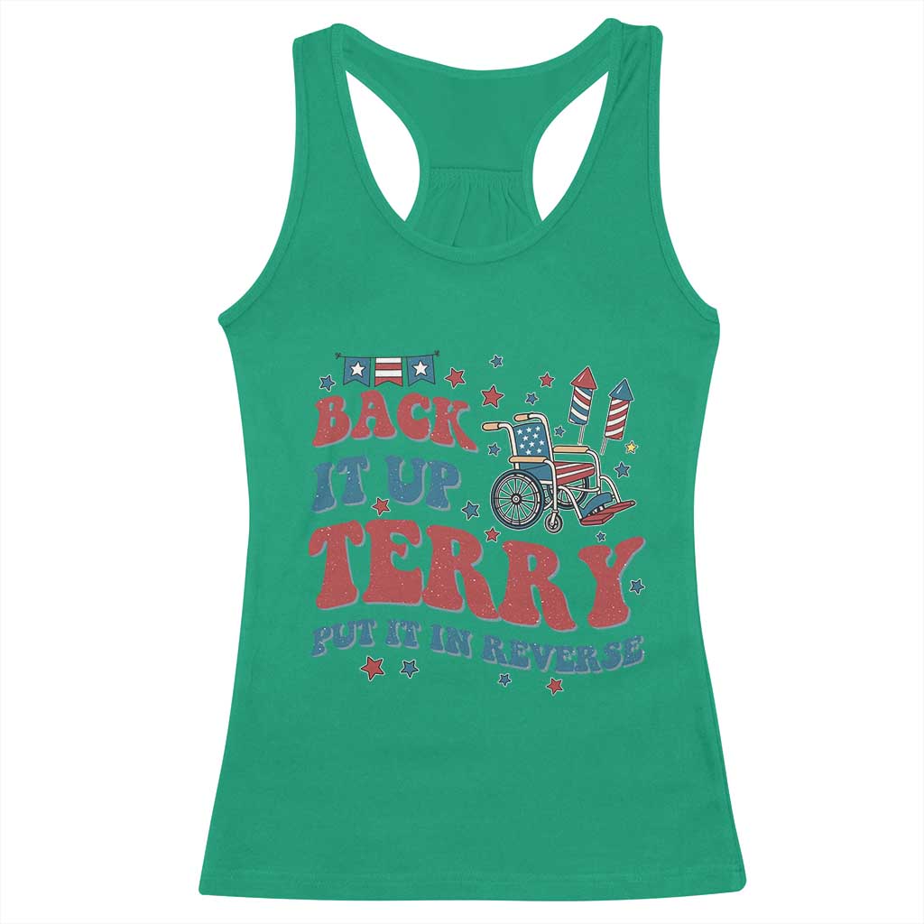 Funny 4th of July Back It Up Terry Put It In Reverse Racerback Tank Top - Wonder Print Shop