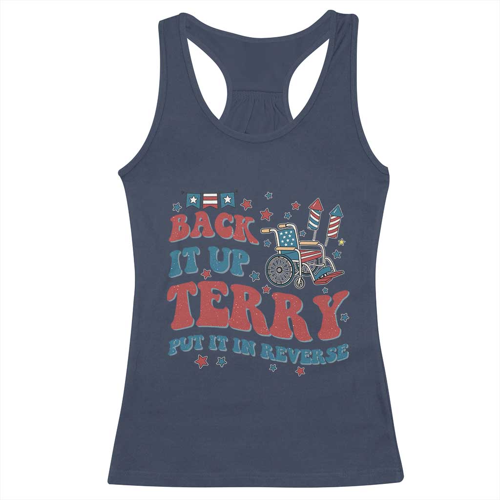 Funny 4th of July Back It Up Terry Put It In Reverse Racerback Tank Top - Wonder Print Shop