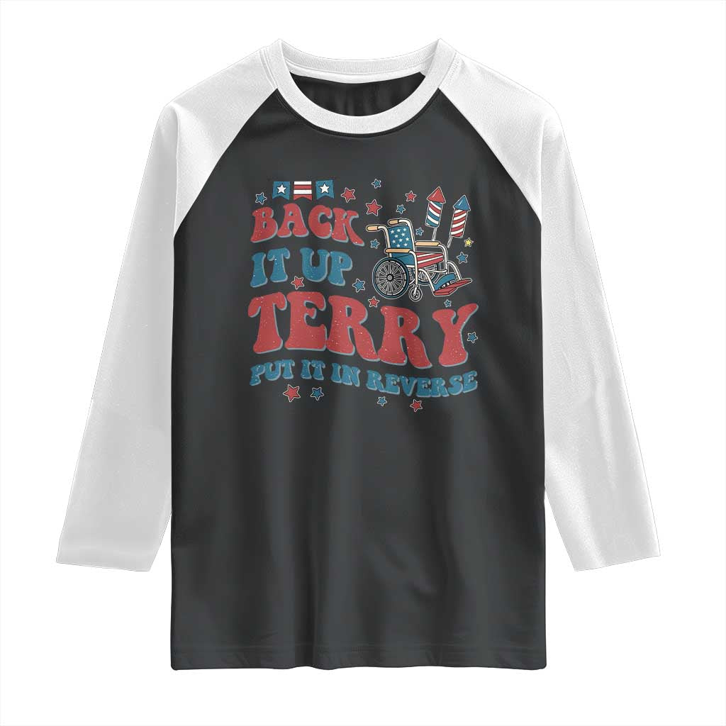 Funny 4th of July Back It Up Terry Put It In Reverse Raglan Shirt - Wonder Print Shop