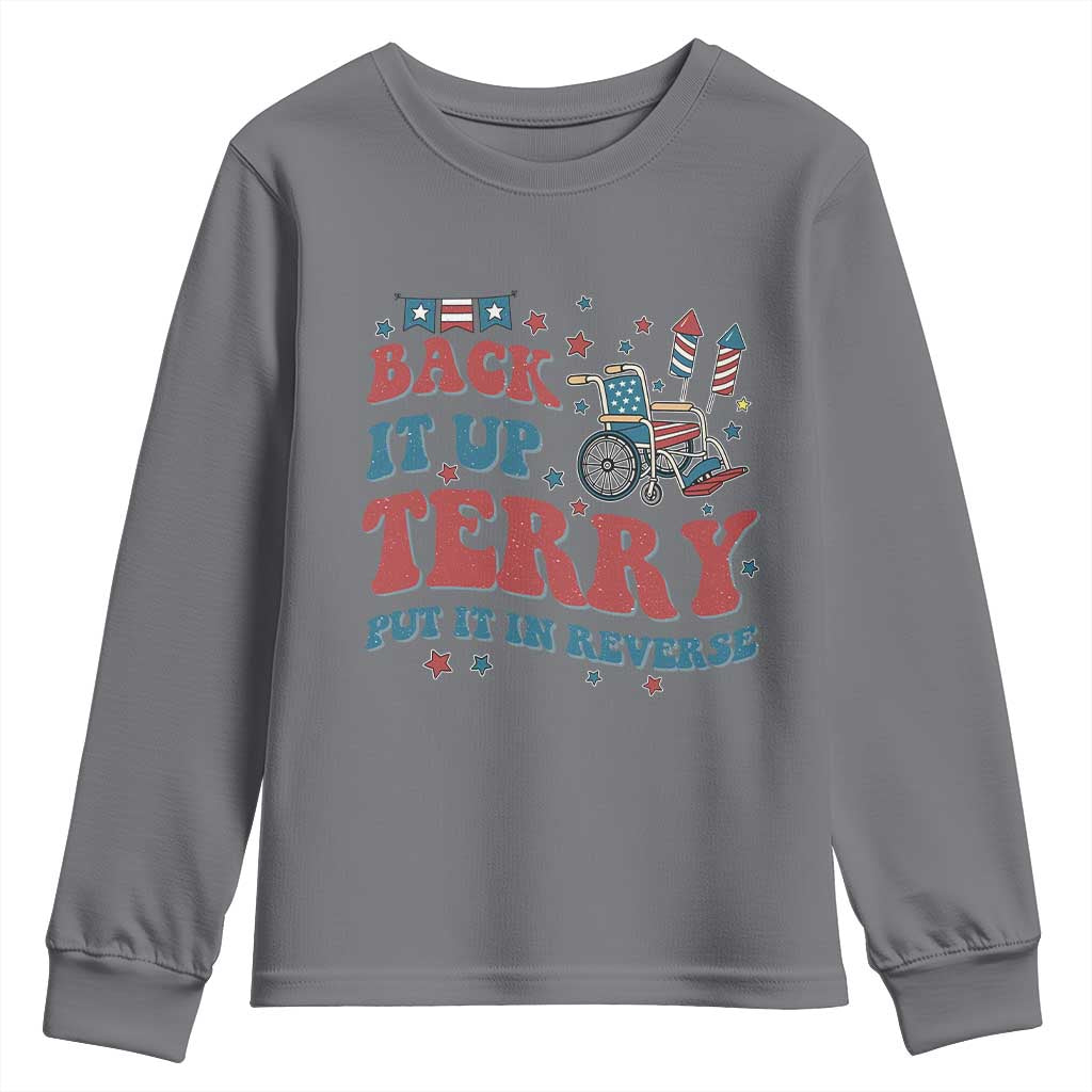 Funny 4th of July Back It Up Terry Put It In Reverse Youth Sweatshirt - Wonder Print Shop