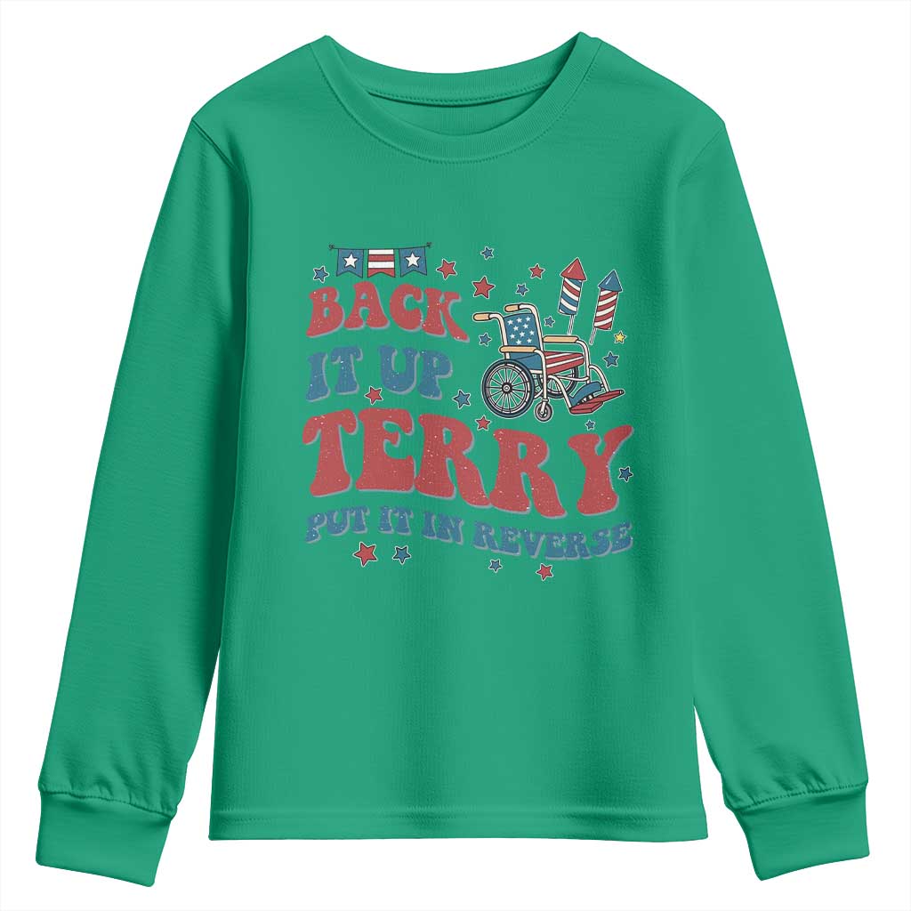 Funny 4th of July Back It Up Terry Put It In Reverse Youth Sweatshirt - Wonder Print Shop