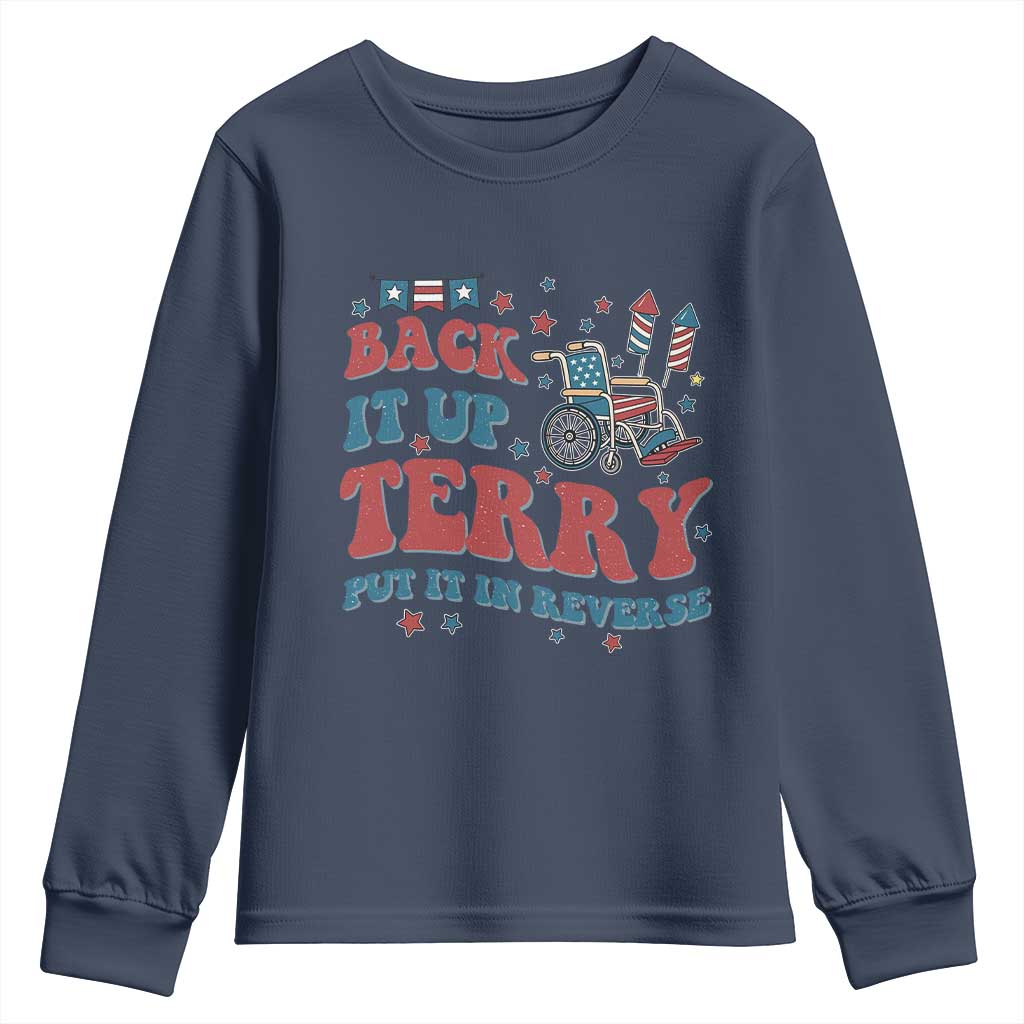 Funny 4th of July Back It Up Terry Put It In Reverse Youth Sweatshirt - Wonder Print Shop
