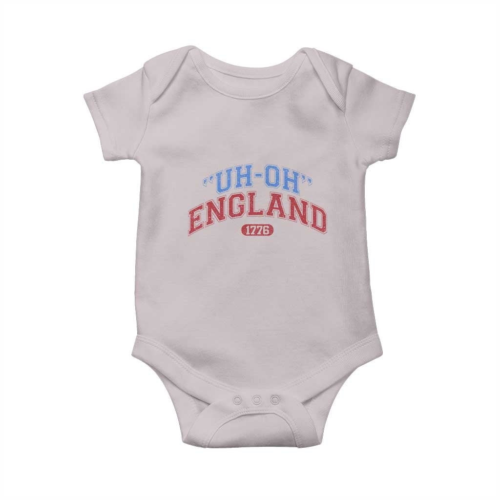 Funny 4th of July Baby Onesie Uh Oh England 1776 - Wonder Print Shop