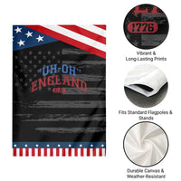 Funny 4th of July Garden Flag Uh Oh England 1776