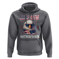 Bald Eagle Patriotic Hoodie Caw Caw Motherfucker American Flag - Wonder Print Shop
