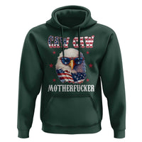 Bald Eagle Patriotic Hoodie Caw Caw Motherfucker American Flag - Wonder Print Shop