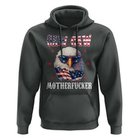 Bald Eagle Patriotic Hoodie Caw Caw Motherfucker American Flag - Wonder Print Shop