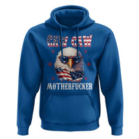 Bald Eagle Patriotic Hoodie Caw Caw Motherfucker American Flag - Wonder Print Shop