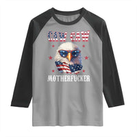 Bald Eagle Patriotic Raglan Shirt Caw Caw Motherfucker American Flag - Wonder Print Shop