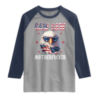 Bald Eagle Patriotic Raglan Shirt Caw Caw Motherfucker American Flag - Wonder Print Shop