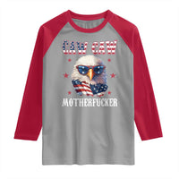 Bald Eagle Patriotic Raglan Shirt Caw Caw Motherfucker American Flag - Wonder Print Shop
