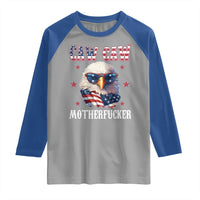 Bald Eagle Patriotic Raglan Shirt Caw Caw Motherfucker American Flag - Wonder Print Shop