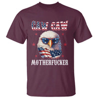 Bald Eagle Patriotic T Shirt Caw Caw Motherfucker American Flag - Wonder Print Shop