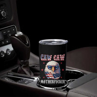 Bald Eagle Patriotic Tumbler Cup Caw Caw Motherfucker American Flag - Wonder Print Shop