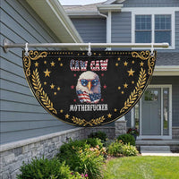 Bald Eagle Patriotic Fan Flag Caw Caw Motherfucker American Flag