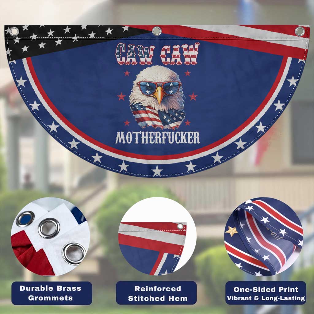 Bald Eagle Patriotic Fan Flag Caw Caw Motherfucker American Flag