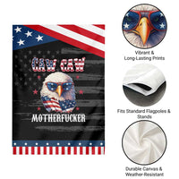 Bald Eagle Patriotic Garden Flag Caw Caw Motherfucker American Flag