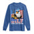Funny Patriotic 4th Of July Long Sleeve Shirt Eagle DILF Damn I Love Freedom - Wonder Print Shop