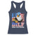 Funny Patriotic 4th Of July Racerback Tank Top Eagle DILF Damn I Love Freedom - Wonder Print Shop