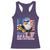 Funny Patriotic 4th Of July Racerback Tank Top Eagle DILF Damn I Love Freedom - Wonder Print Shop