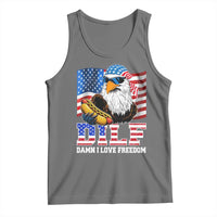 Funny Patriotic 4th Of July Tank Top Eagle DILF Damn I Love Freedom - Wonder Print Shop