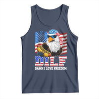Funny Patriotic 4th Of July Tank Top Eagle DILF Damn I Love Freedom - Wonder Print Shop