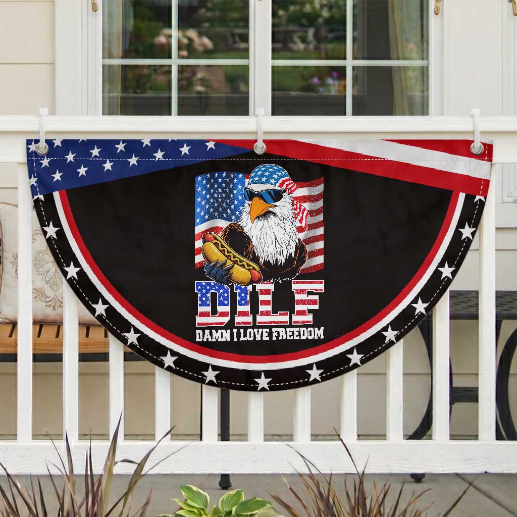 Funny 4th Of July Patriotic Fan Flag Eagle DILF Damn I Love Freedom