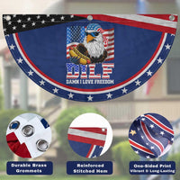 Funny 4th Of July Patriotic Fan Flag Eagle DILF Damn I Love Freedom