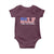 Funny Patriotic 4th Of July Baby Onesie DILF Damn I Love Freedom American Flag - Wonder Print Shop