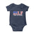 Funny Patriotic 4th Of July Baby Onesie DILF Damn I Love Freedom American Flag - Wonder Print Shop