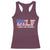 Funny Patriotic 4th Of July Racerback Tank Top DILF Damn I Love Freedom American Flag - Wonder Print Shop