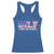 Funny Patriotic 4th Of July Racerback Tank Top DILF Damn I Love Freedom American Flag - Wonder Print Shop