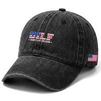Funny Patriotic 4th Of July Washed Cotton Baseball Cap DILF Damn I Love Freedom American Flag