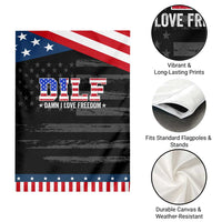 Funny Patriotic 4th Of July Garden Flag DILF Damn I Love Freedom American Flag