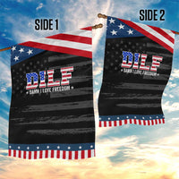 Funny Patriotic 4th Of July Garden Flag DILF Damn I Love Freedom American Flag