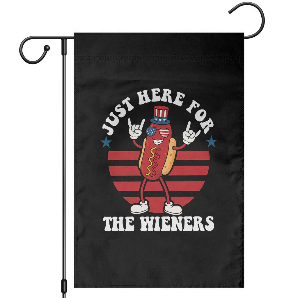 Funny 4th Of July Garden Flag I'm Just Here for The Wieners Hot Dog - Wonder Print Shop