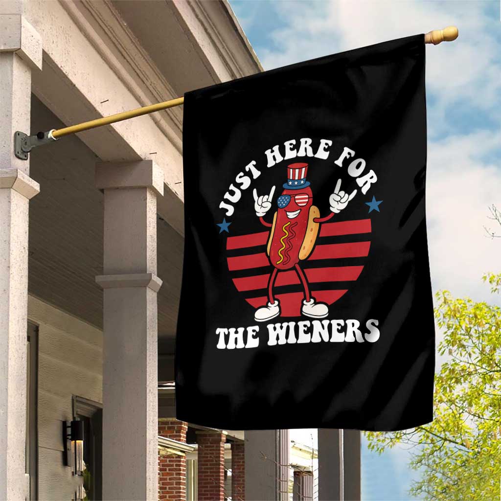 Funny 4th Of July Garden Flag I'm Just Here for The Wieners Hot Dog - Wonder Print Shop